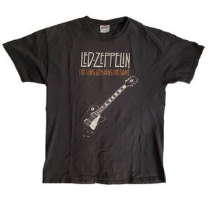 Hanes Heavyweight Black Led Zeppelin T-shirt, Adult L, 100% Preshrunk Cotton